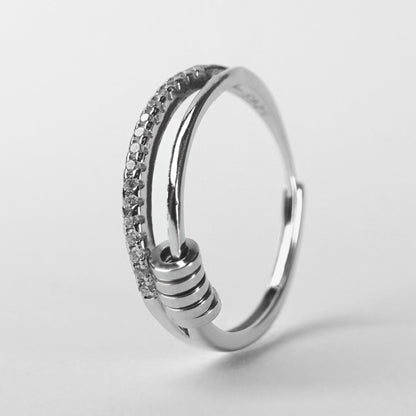 925 Sterling Silver - Daisy Skjutbar Ring